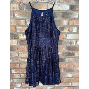B. Darlin Junior’s Girl’s Navy Lace Spaghetti Strap Mini Dress Size  15/16